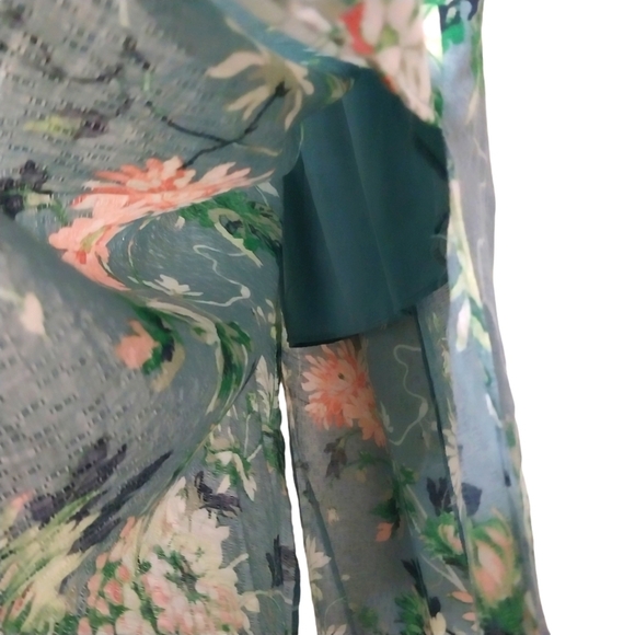 H & M Floral Maxi Skirt w Slit Sz L - Picture 5 of 6